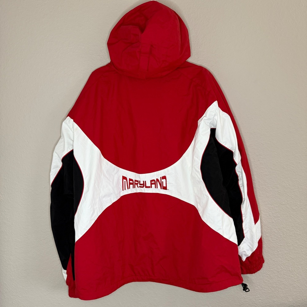 Columbia XL Reversible Red Maryland Terrapins Hooded Coat Outdoor Cozy Gorpcore - Picture 2 of 12
